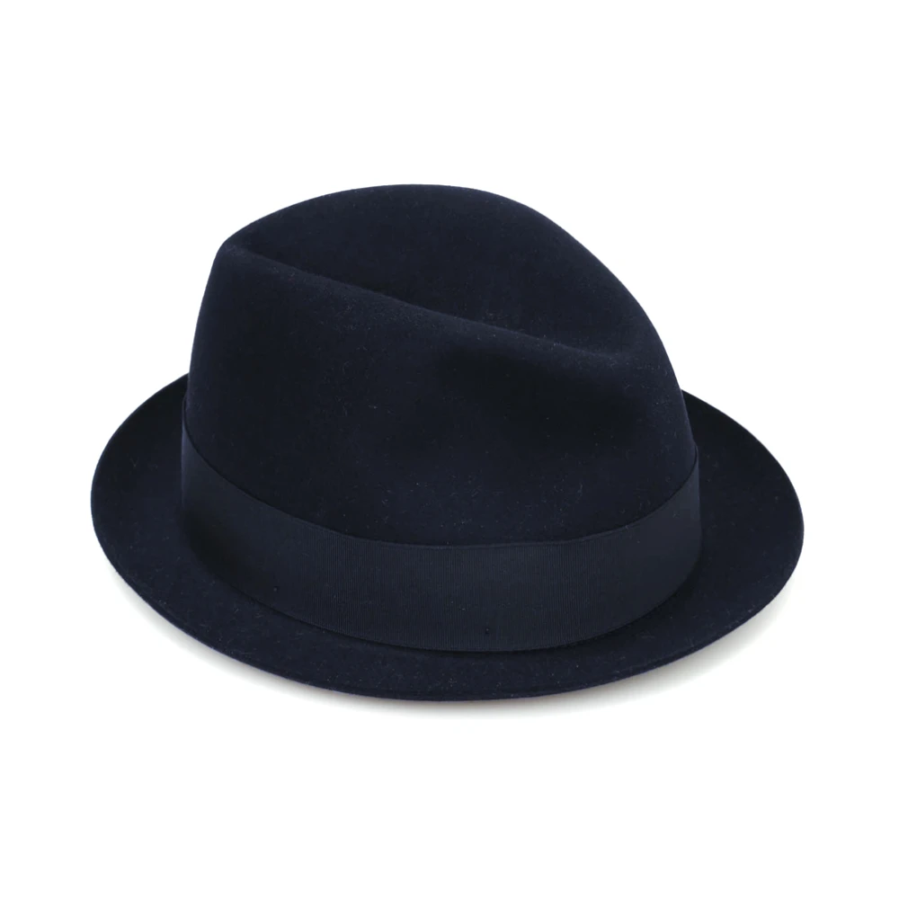 Borsalino Blauwe kleine randhoed Blue Dames