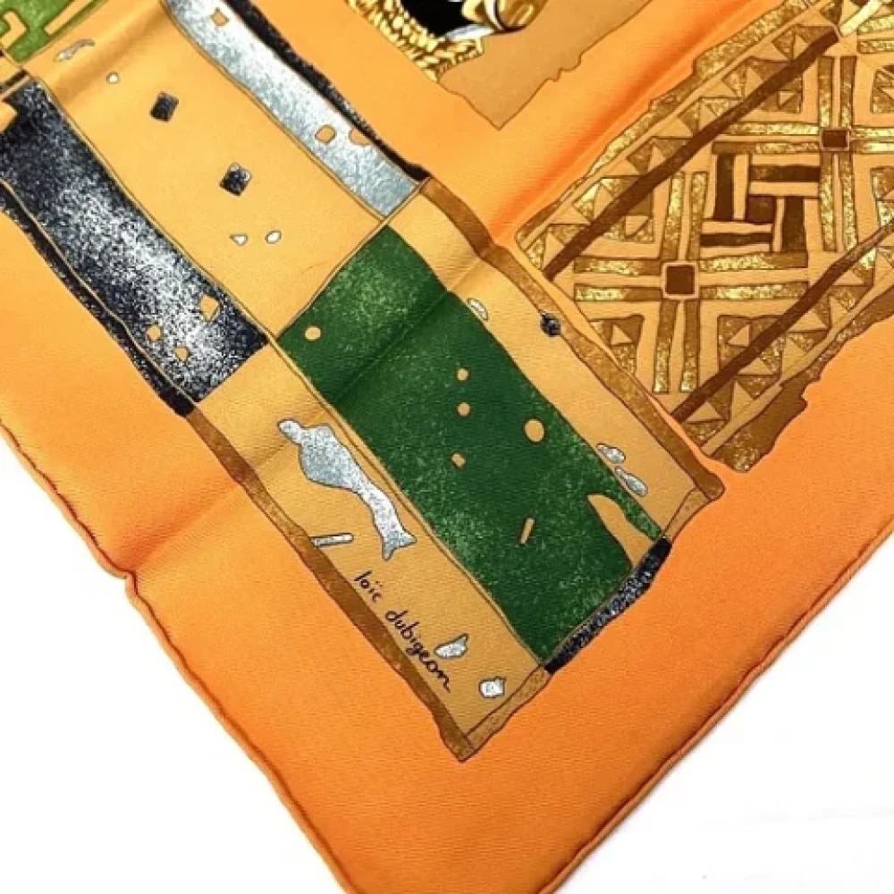 Hermès Vintage Pre-owned Silk scarves Orange Dames