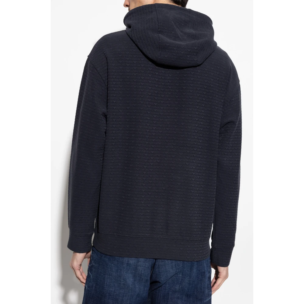 Emporio Armani Sweatshirt met logo Blue Heren