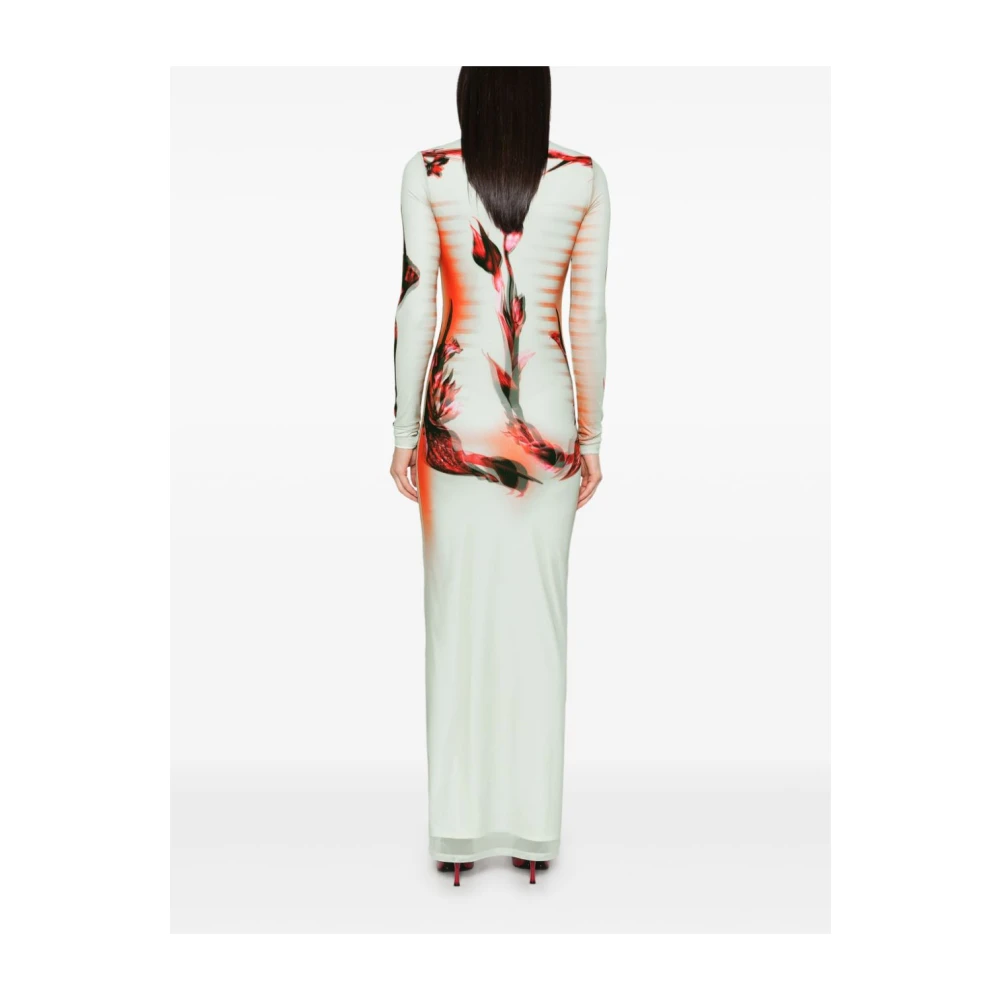 Jean Paul Gaultier Gedrukte Jurk met Lange Mouwen Multikleur Multicolor Dames