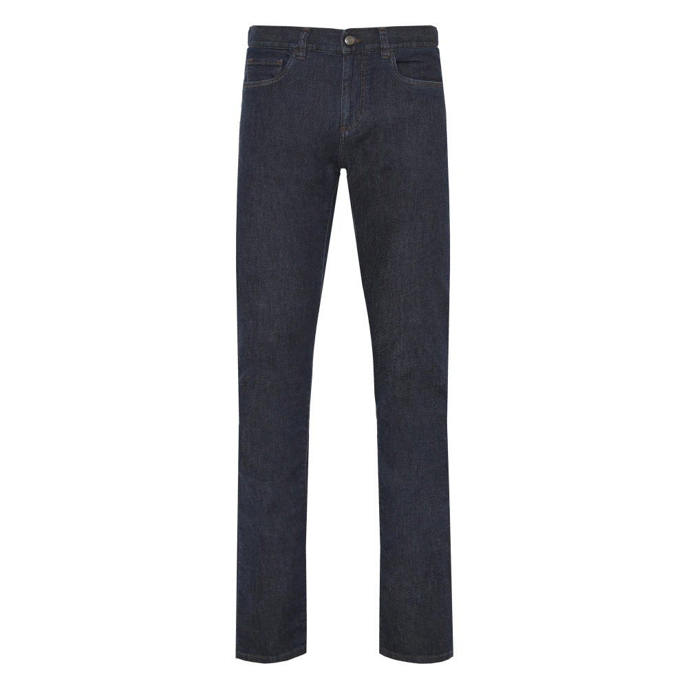 Canali Slim Fit Katoenen Jeans Blue Heren