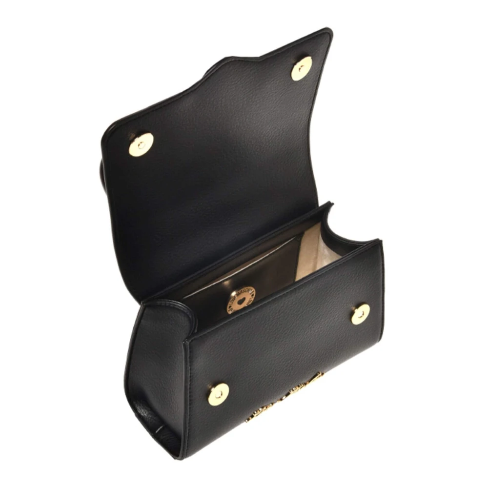 Love Moschino Zwarte Eco-leren Kikker Handtas Black Dames
