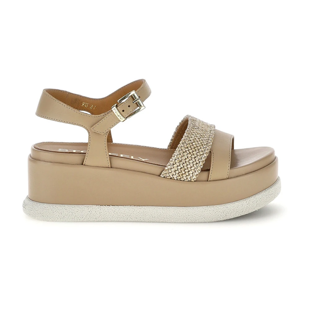 Stonefly Vrouw Beige Schoenen Dames, 37 Eu, Leer, Arianna 4 Wedge Sandal