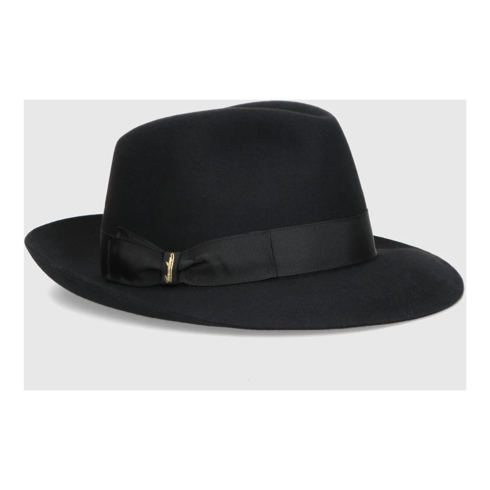 Borsalino Tijdloze Medium Rand Hoed Black Dames