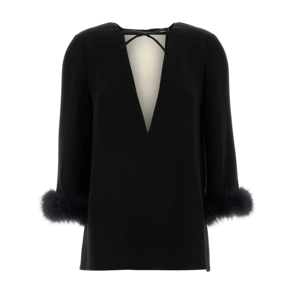 Valentino Garavani Donna Nero Camicia Di Seta