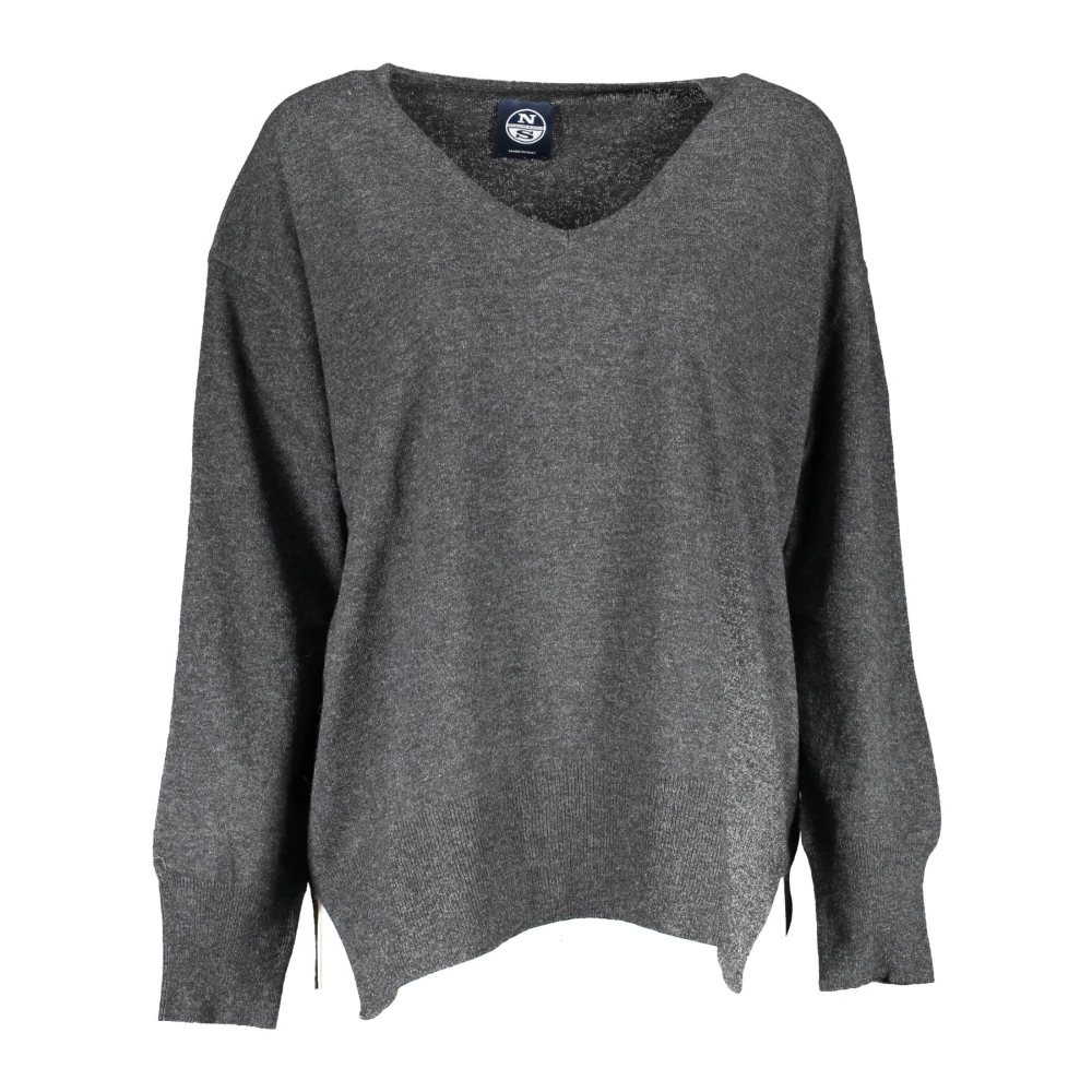 North Sails Women's Black V-Neck Knitwear, S, Clothing