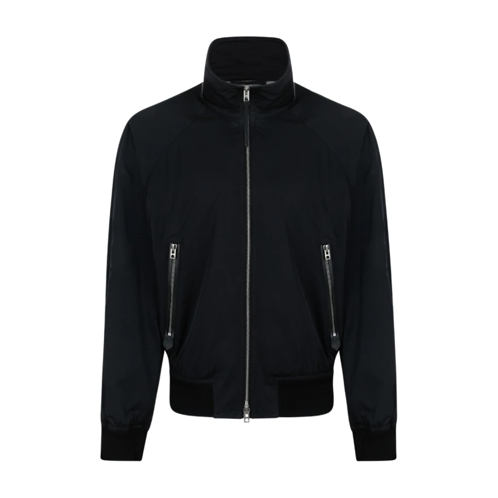 Tom Ford , Bomber Jackets, Male, Black, L, Cashmere-Lined Blouson