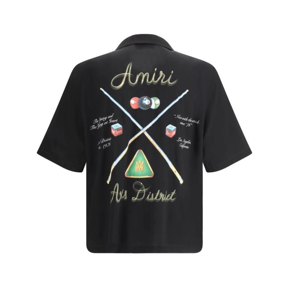 Amiri Casual Chic Kortemouw Overhemd Black Heren