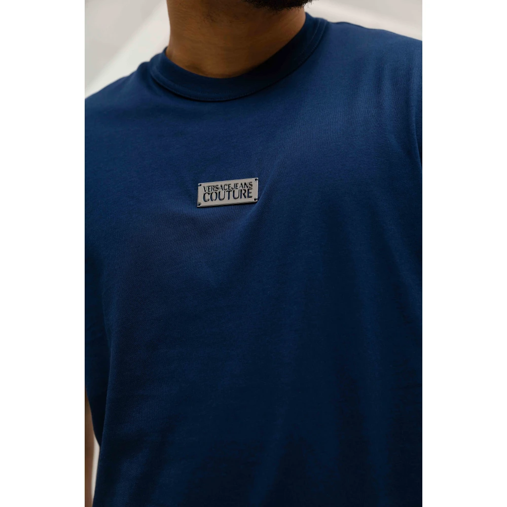 Versace Jeans Couture Logo T-shirt Heren Donkerblauw Blue Heren
