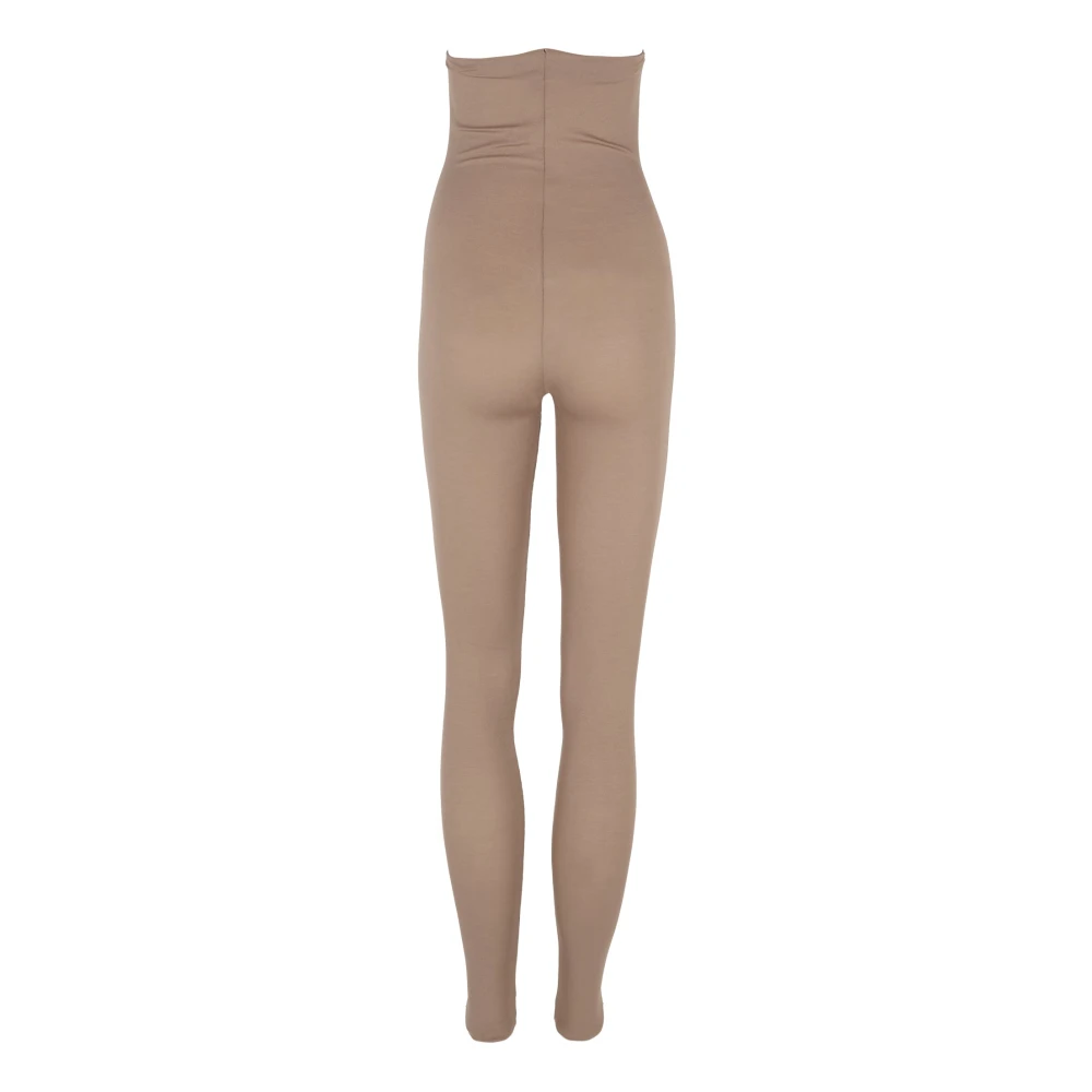Cortana Hoge taille stretch leggings in cacao Brown Dames