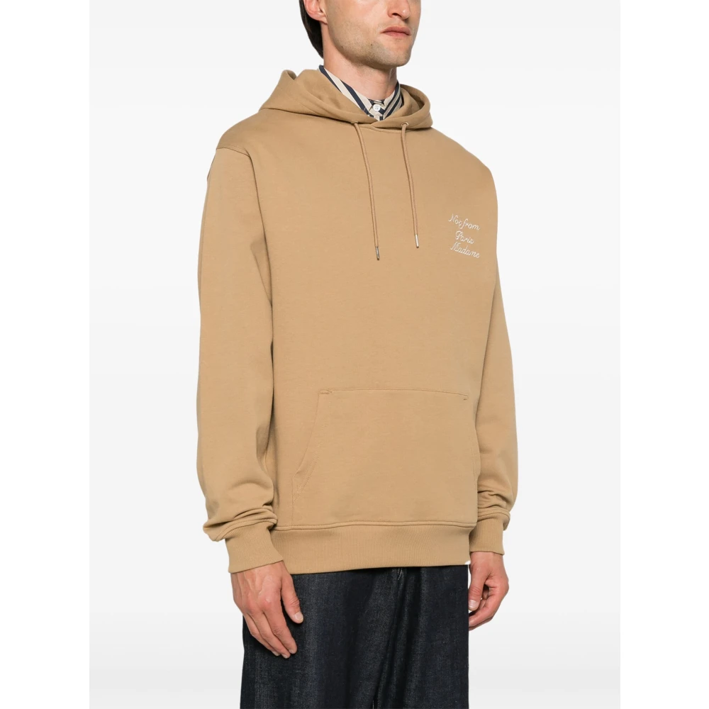 Drole de Monsieur Calligraphy Ice Brown Hoodie Sweaters Brown Heren