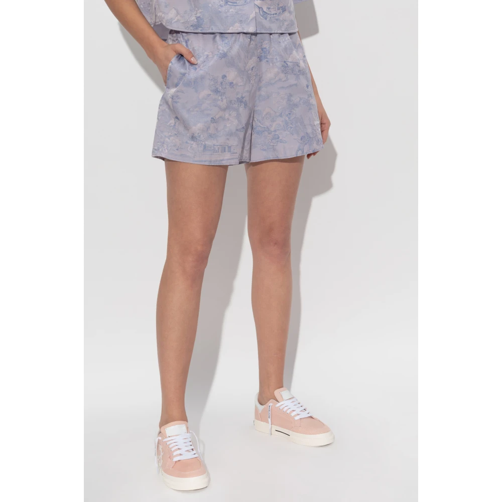 Off White Gestreepte shorts Purple Dames