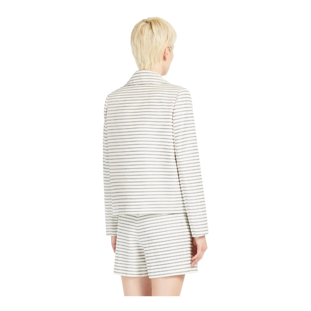 Max Mara Studio Stijlvolle Jas voor Vrouwen White Dames