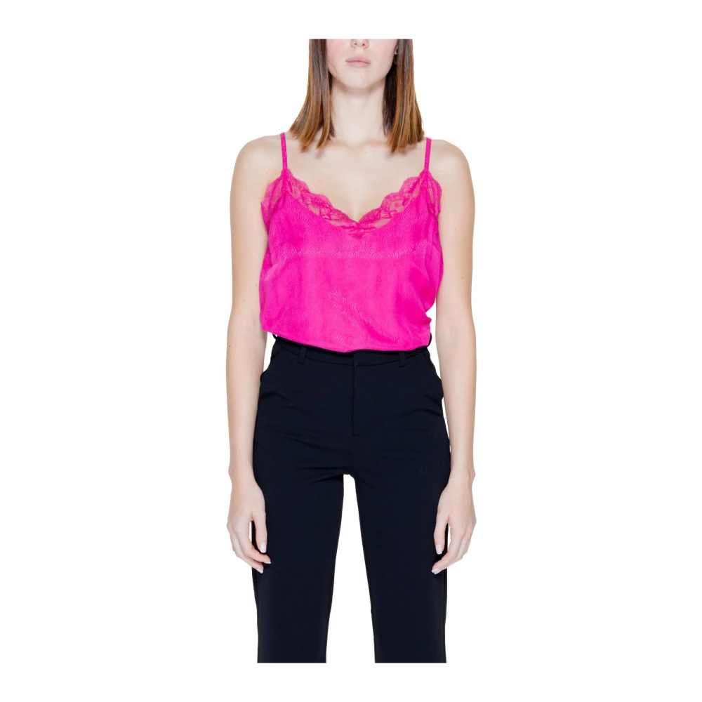 Vila Kant V-hals Cami Top Pink Dames