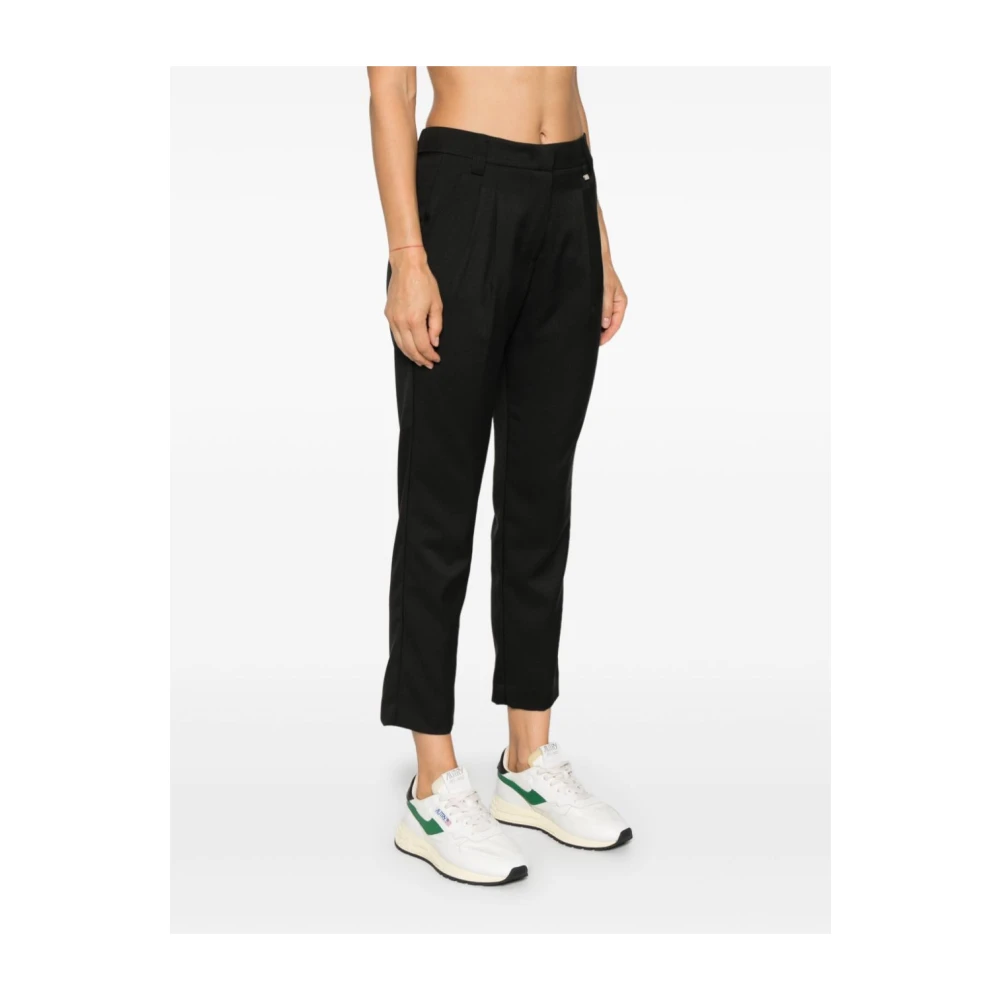Herno Logo Plaque Broek Black Dames