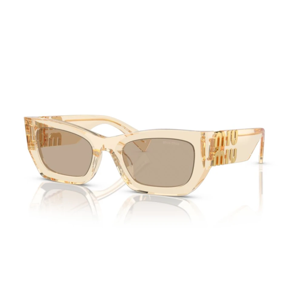 Miu Miu Unisex Beige Elegant Sunglasses For Stylish Look
