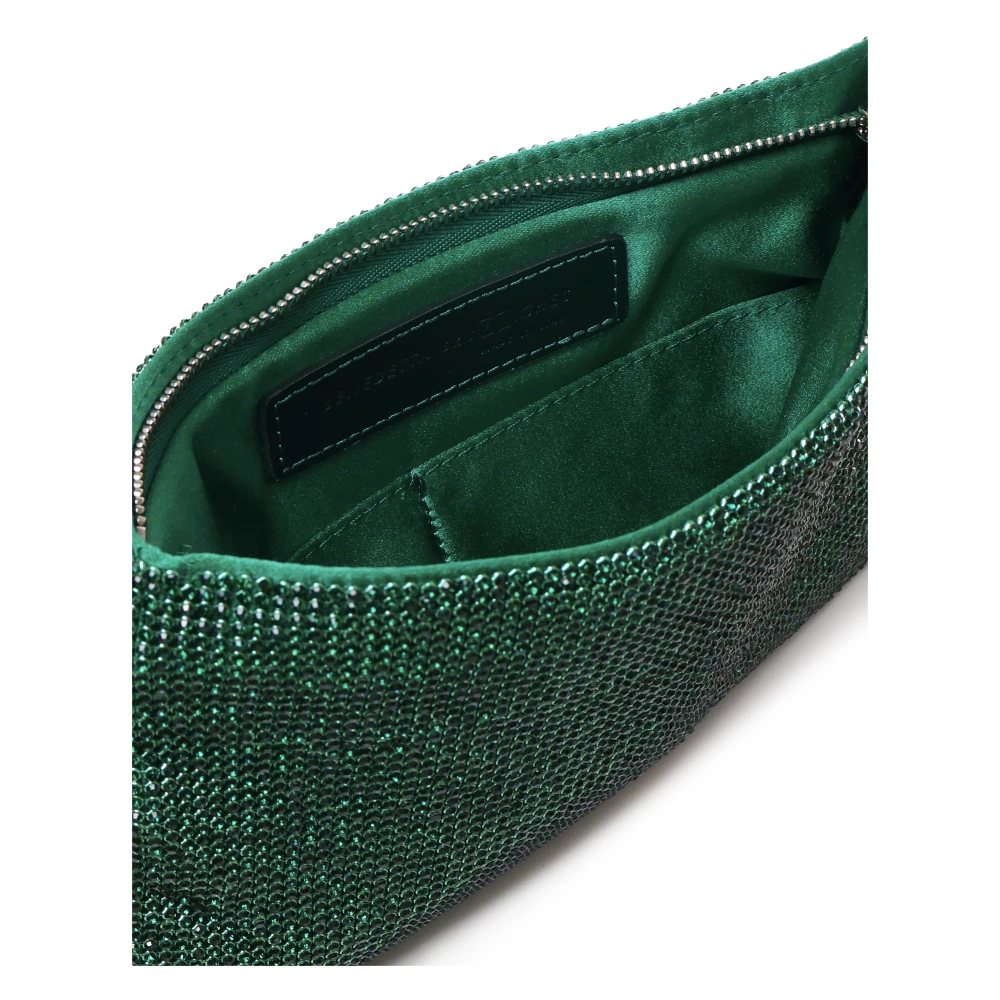 Benedetta Bruzziches Groene Mesh Clutch met Metalen Schouderband Green Dames