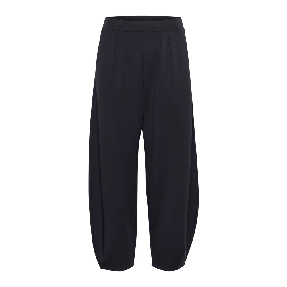 InWear Blauwe Wijde Pijp Elastische Taille Broek Blue Dames