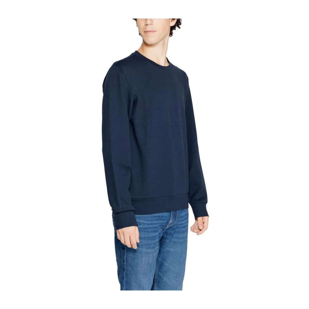 Emporio Armani Blauw Katoenen Casual Shirt Heren Blue Heren
