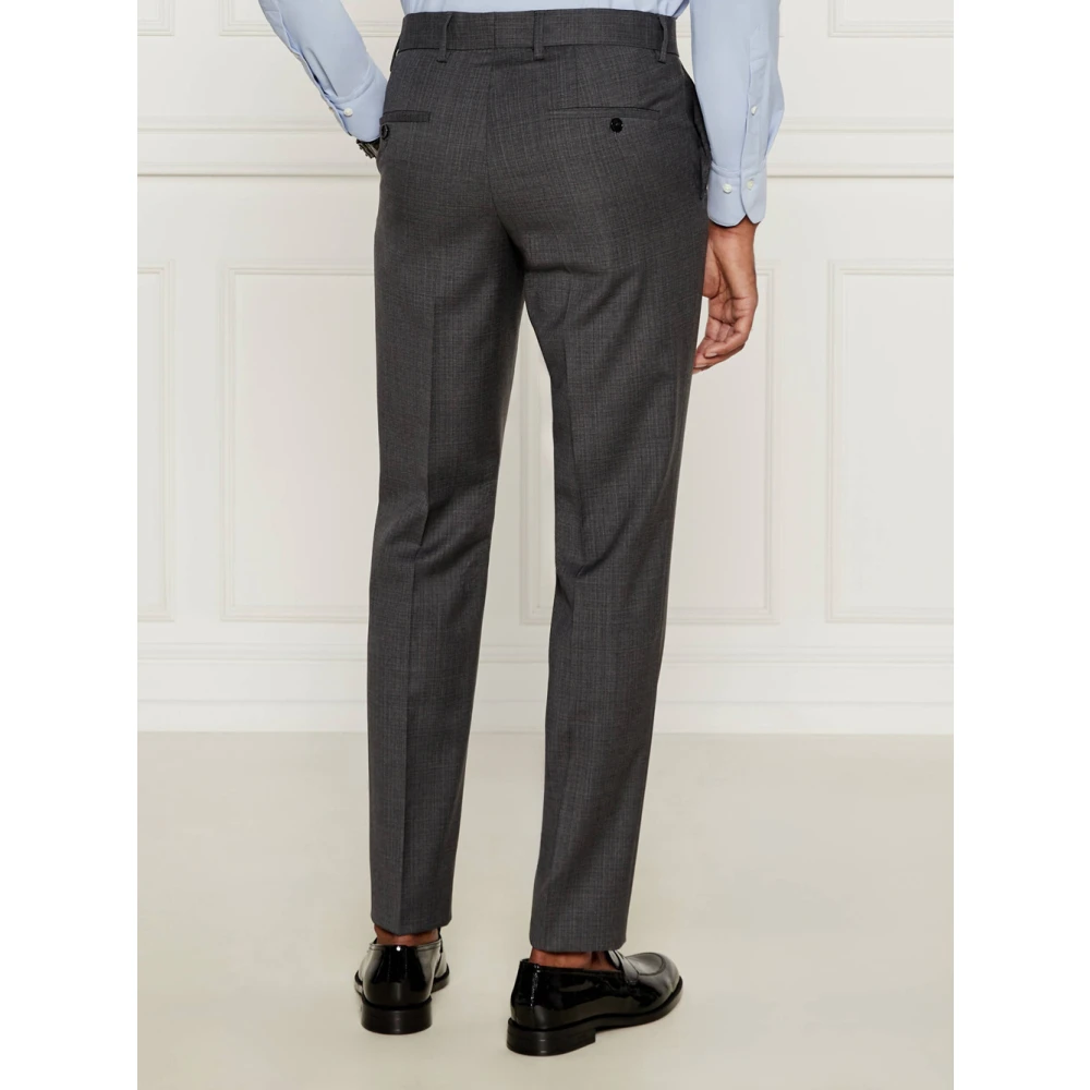 Hugo Boss Elegant Grijs Wollen Pak Gray Heren