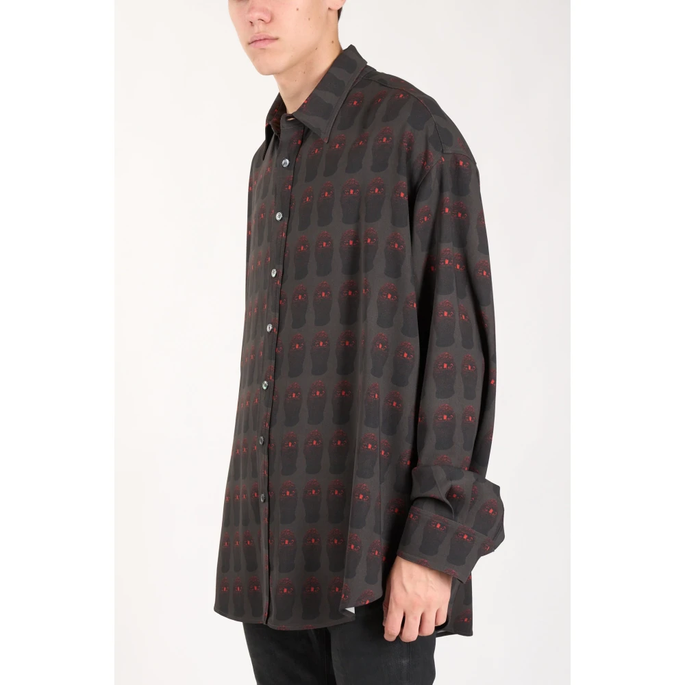IH NOM UH NIT Rode Maskers Shirt All Over Print Brown Heren