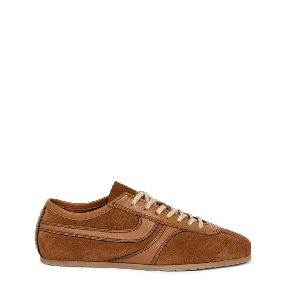 Dries Van Noten Men's Brown Sneakers, 8 Uk, Trainers With Suede Inserts