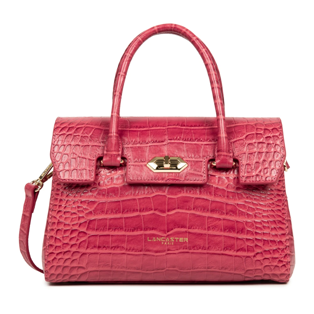 Lancaster Flap Handtas met Metalen Sluiting Pink Dames