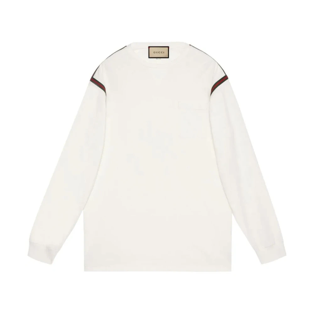 Gucci Sunlight Mix Katoenen Jersey Sweatshirt White Heren