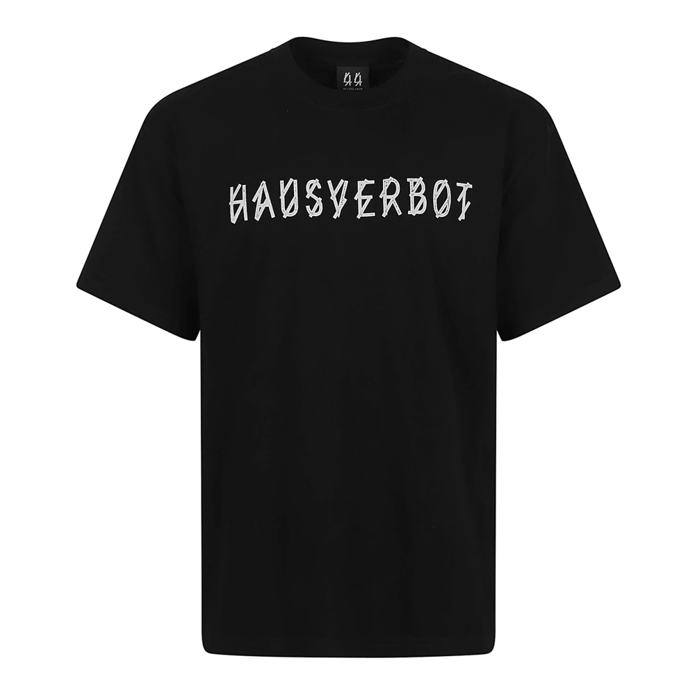44 Label Group Zwarte T-shirt stijl voor mannen Black Heren