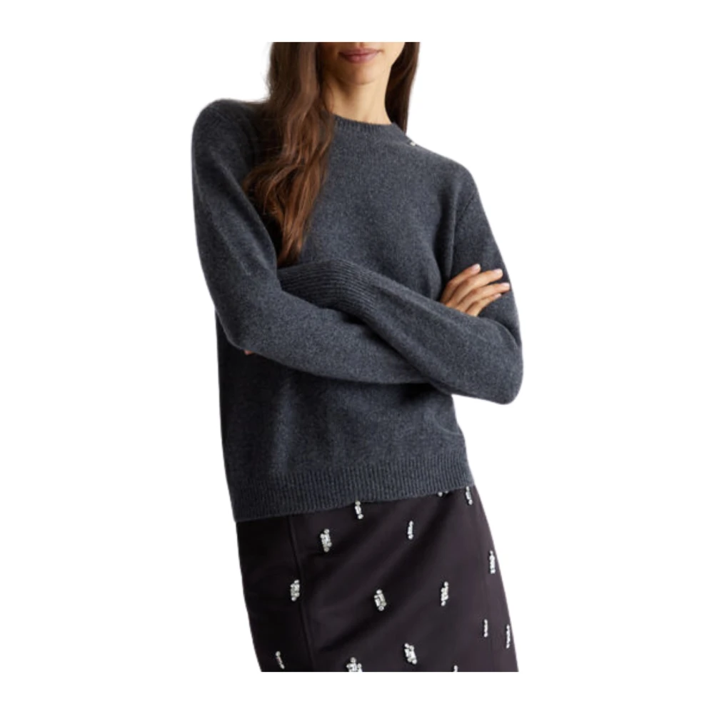 Liu Jo Antraciet Melange Sweater Gray Dames