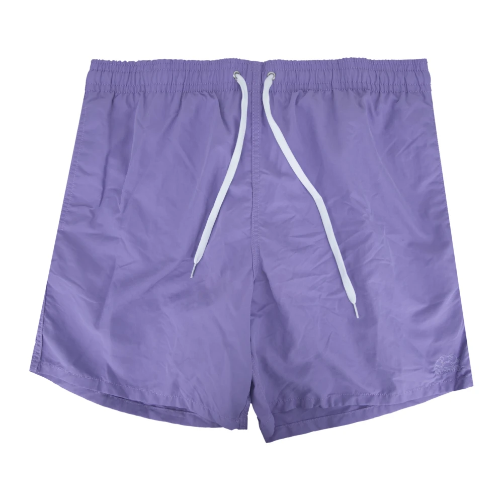 Sundek Men's Purple Swim Shorts With Elastic Waist
