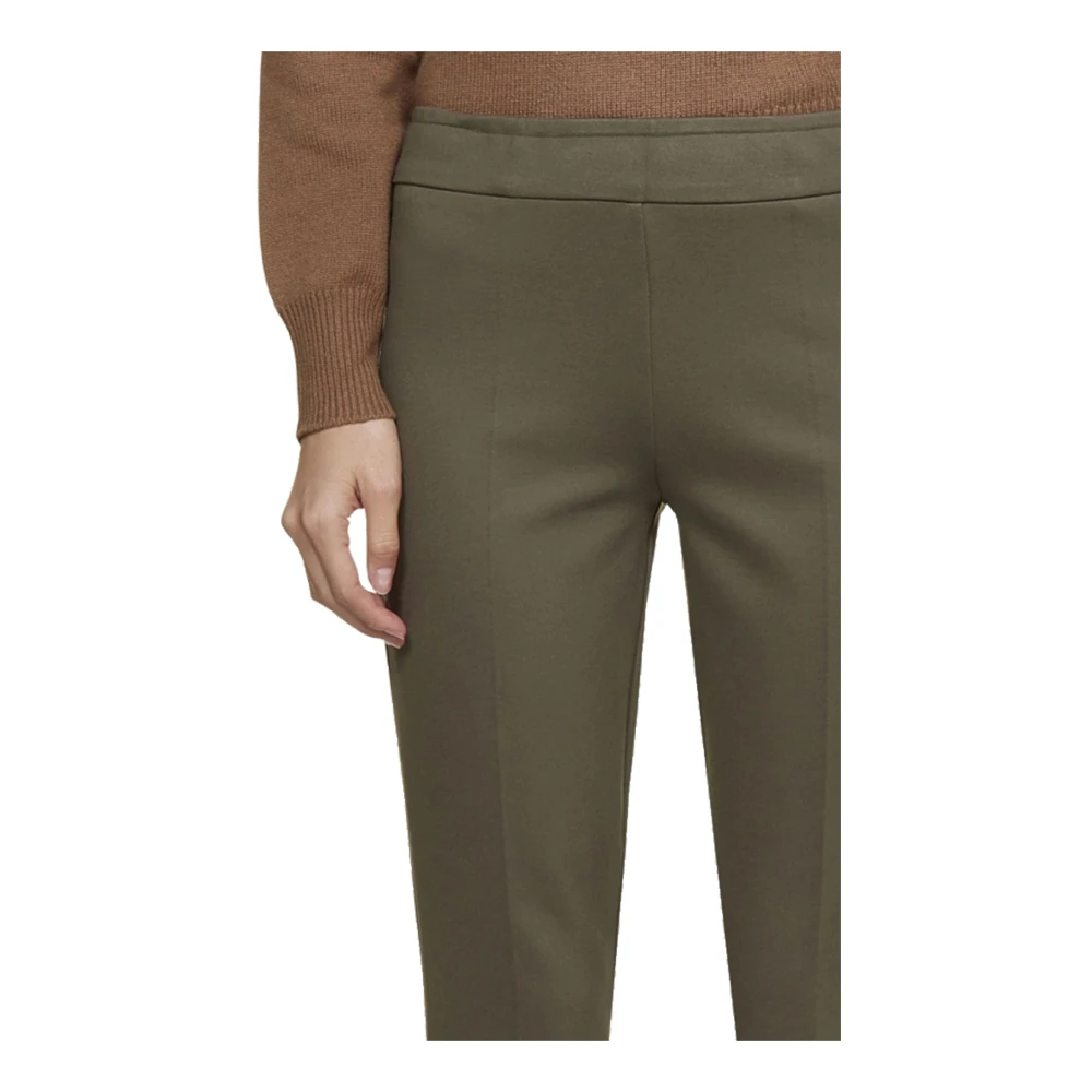 Blanca Vita Elastane Leggings met Elastische Taille Green Dames