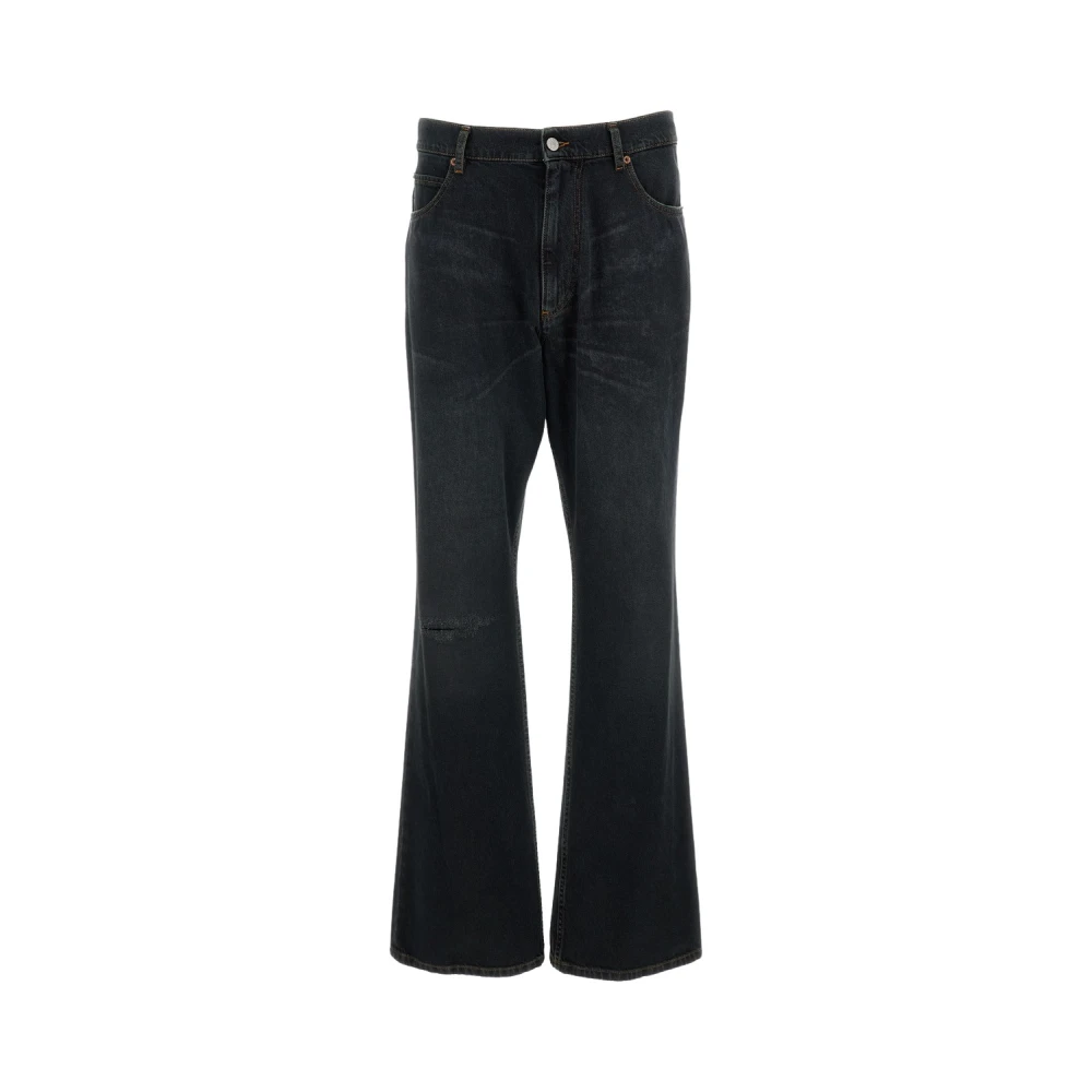 Mm6 Maison Margiela Blue Flare Jeans, Male, W33, Straight-Leg Jeans