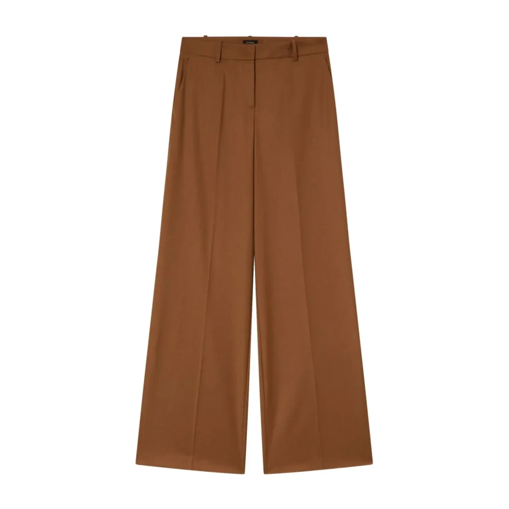 Pinko Benedetti Wollen Flanellen Broek Brown Dames