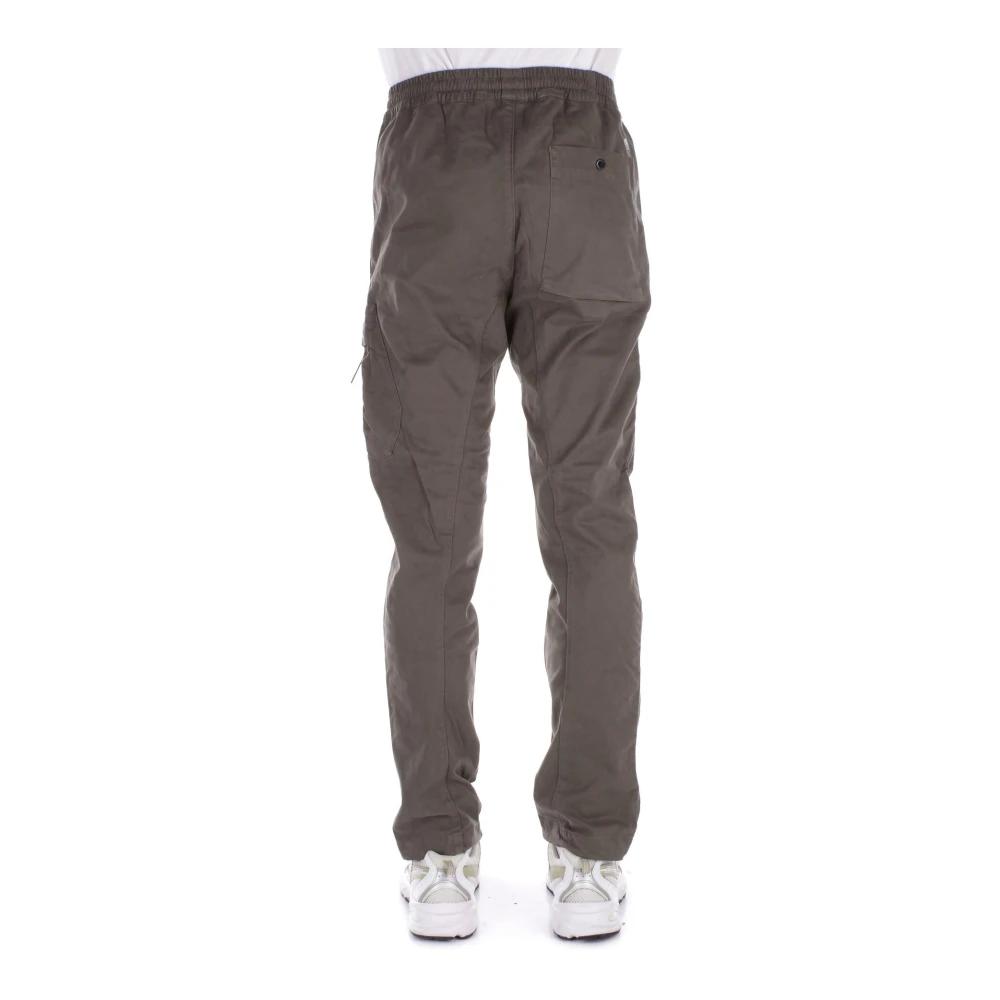C.P. Company Groene Logo Broek met Zakken Gray Heren