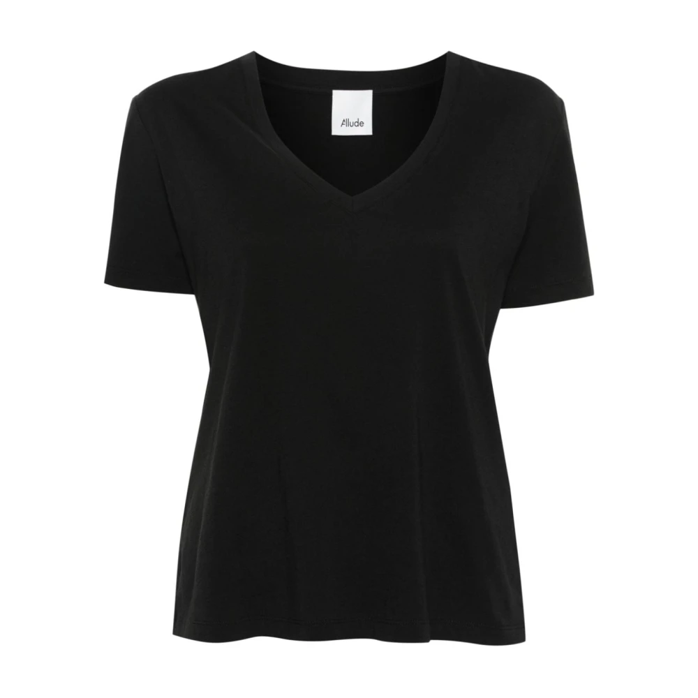 Allude Zwarte T-shirts en Polos Black Dames
