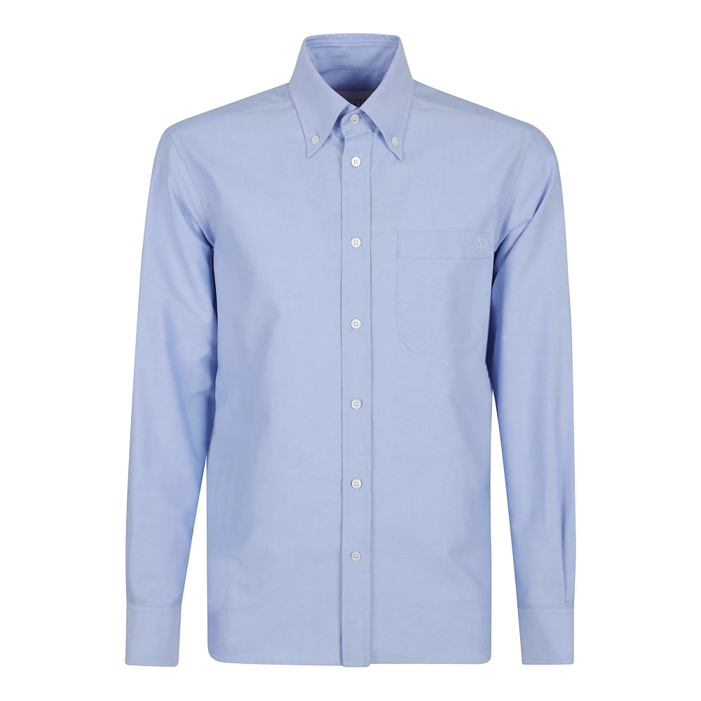 Valentino Garavani Lange mouwen overhemd | Vlogo Signature | Licht Oxford Blue Heren