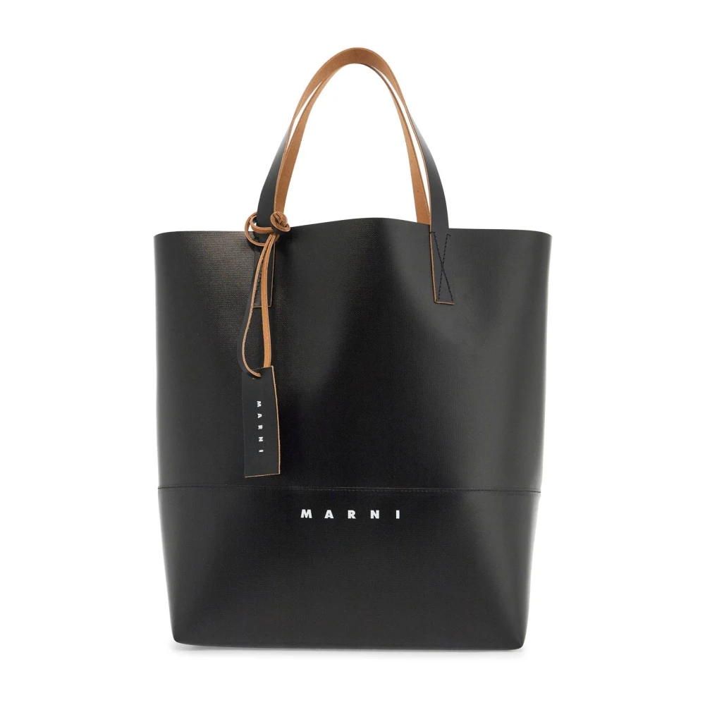 Marni Tote tas met logoprint Black Heren