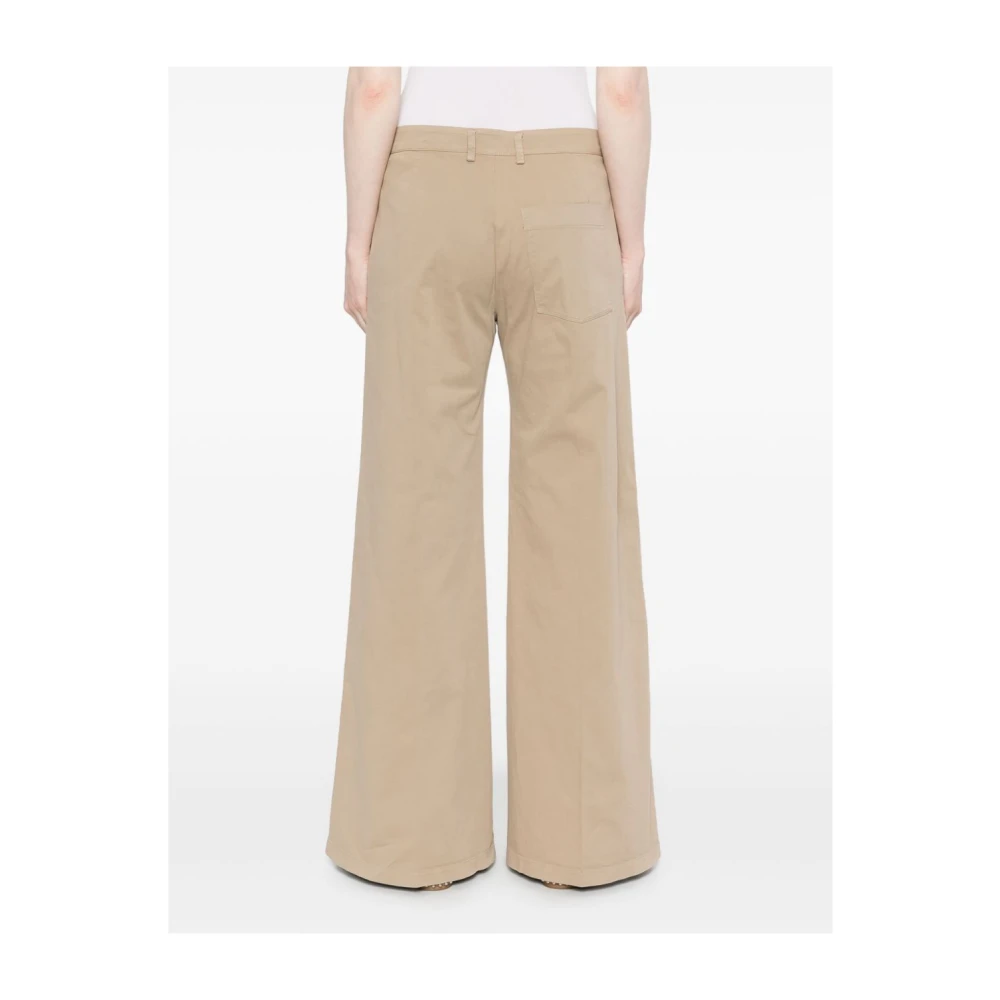Forte Taupe Bruine Broek met Zakken Beige Dames