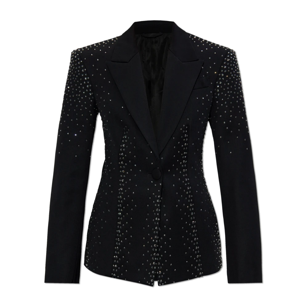 The Attico Wollen blazer met pailletten Black Dames