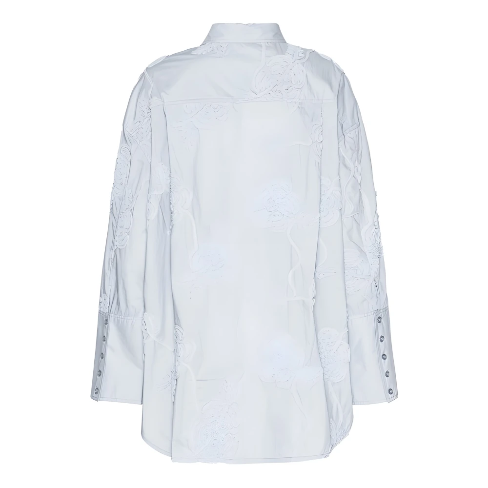 Rotate Birger Christensen Oversized Shirt Blue Dames