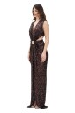 robe-longue-marron-a-sequins-avec-col-en-v