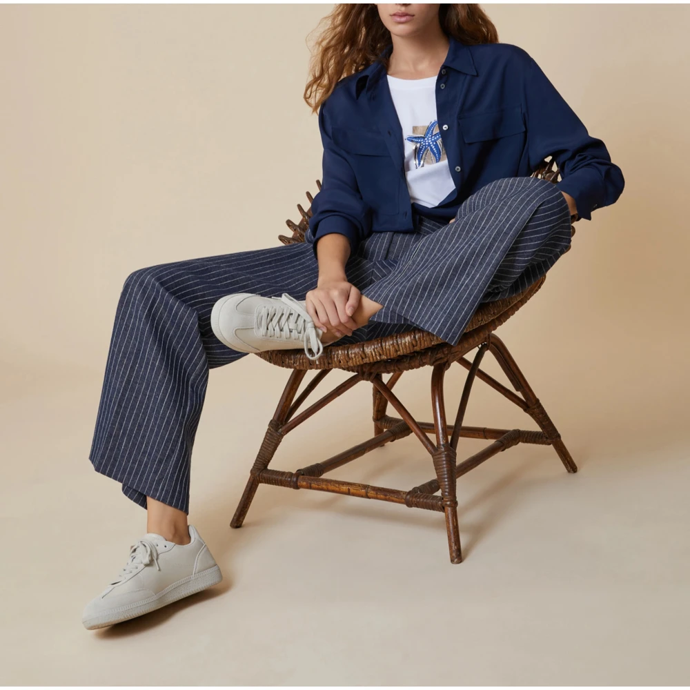 Pennyblack Crepe de Chine Blouse Indugi Blue Dames