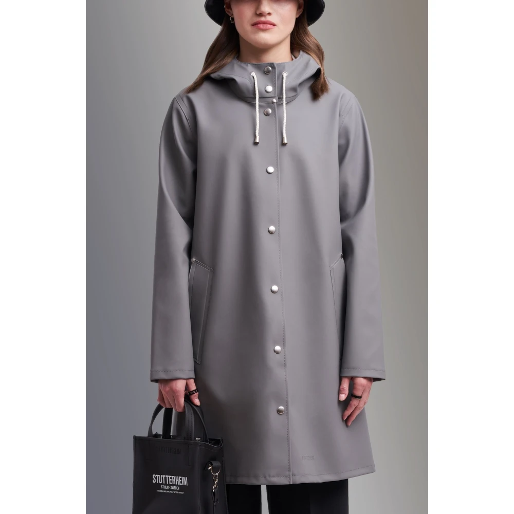 Stutterheim A-Lijn Waterdichte Regenjas voor Vrouwen Gray Dames