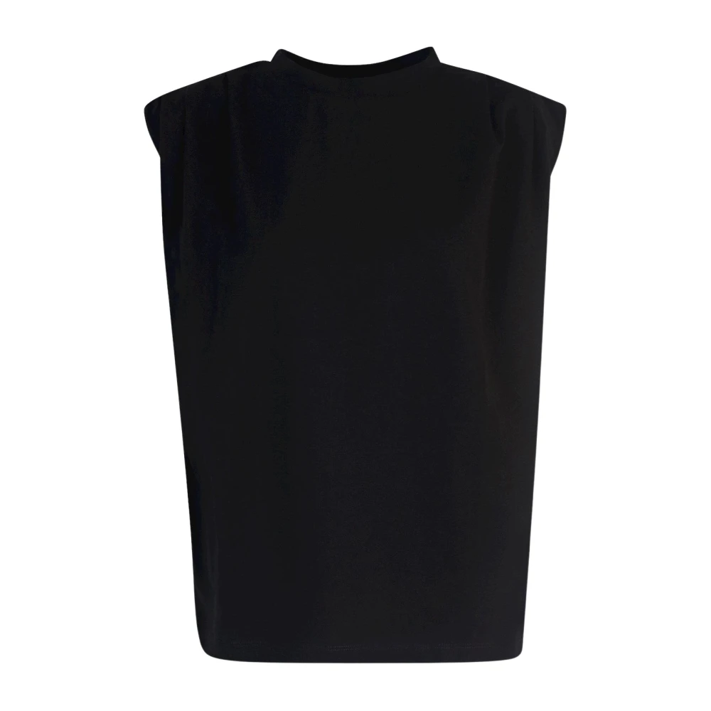 March23 Top zonder mouwen Zomerse stijl Black Dames