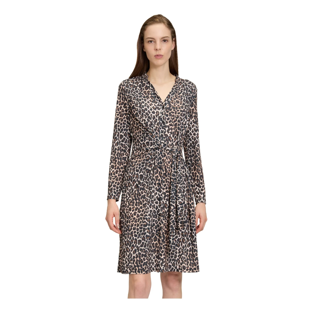 Vera Mont Dierenprint Jersey Jurk Brown Dames