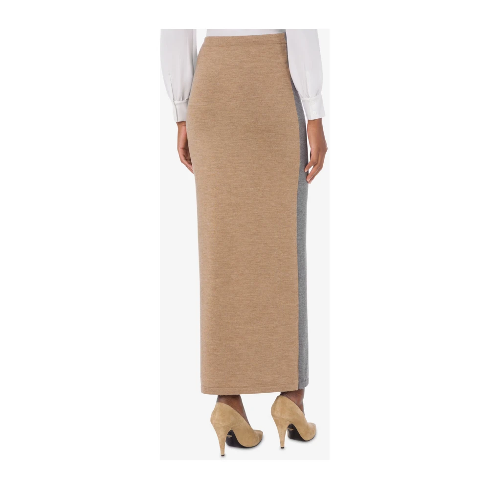 Moschino Grijze Geplooide Rok Gray Dames