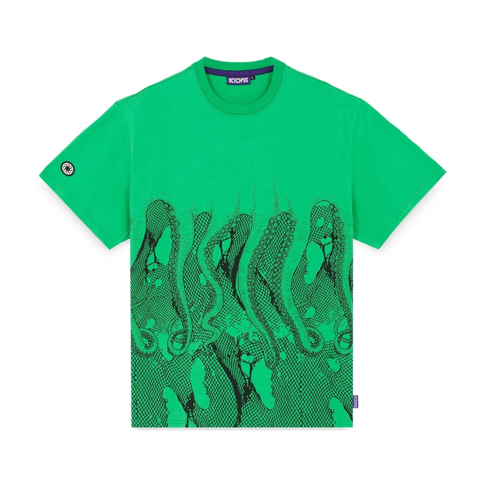 Octopus Katoen Visnet Tee Green Heren