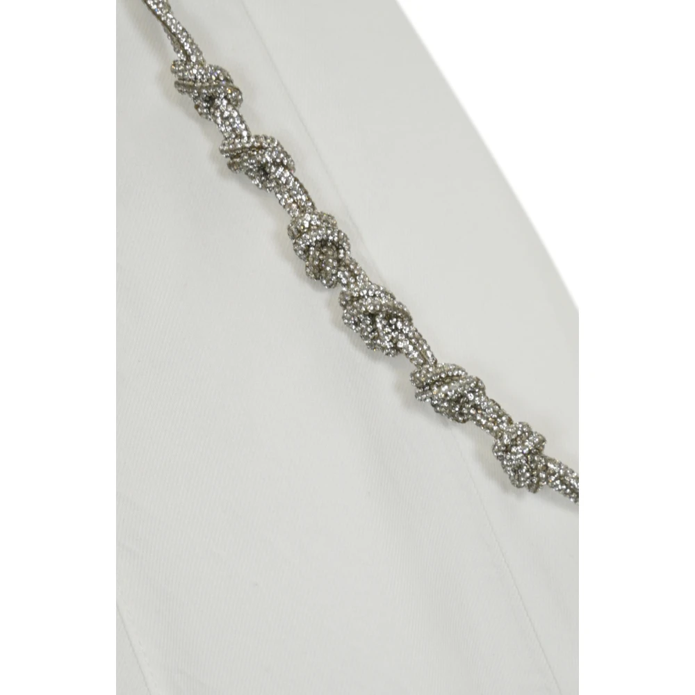 pinko Lange katoenen rok met juweelketting White Dames