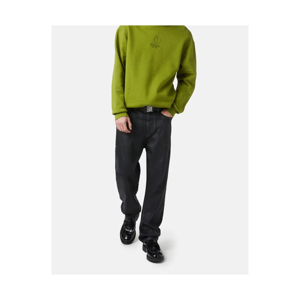 Iceberg Hoodie met monogramlogo Green Heren